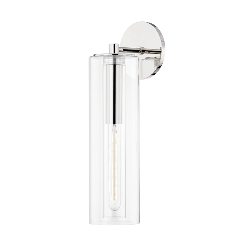 Mitzi by Hudson Valley Lighting BELINDA Wall Sconce Nickel, Polished Nickel