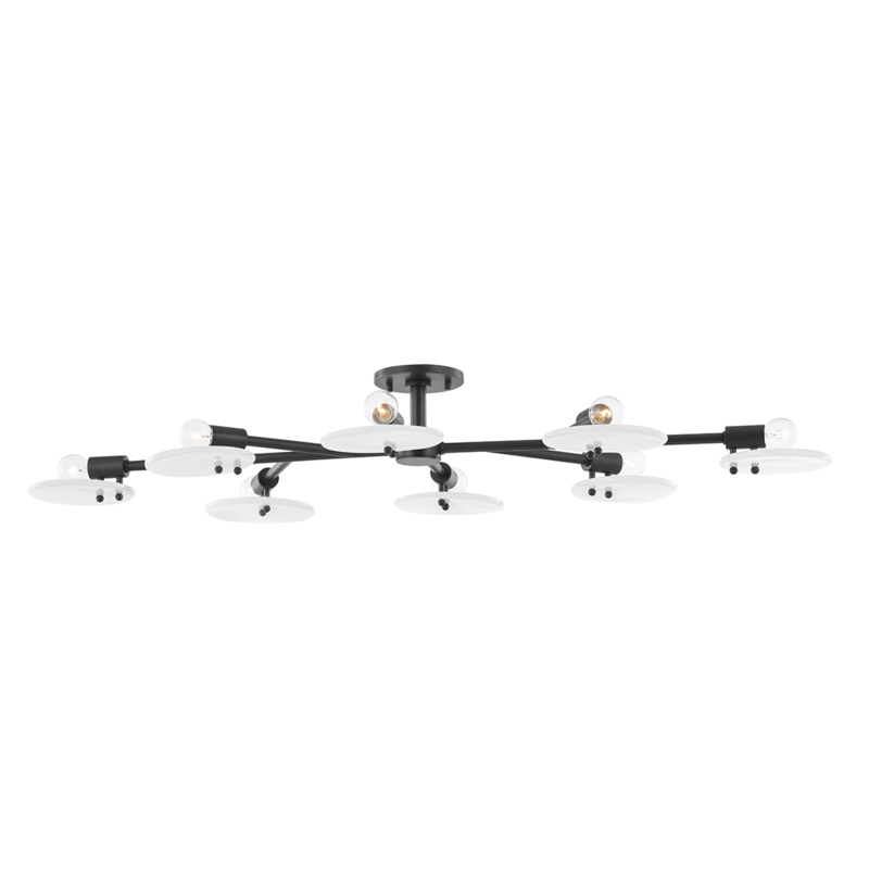 Mitzi by Hudson Valley Lighting Giselle Semi-Flush Mount Black, Bronze, Olde Bronze