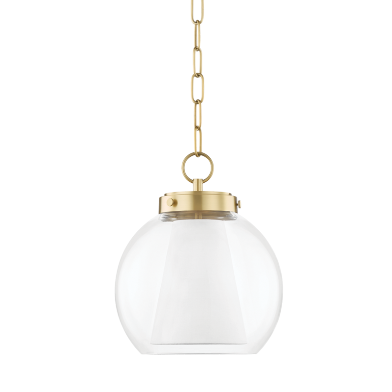 Mitzi by Hudson Valley Lighting Sasha Small Pendant Brass, Antique Brass, Aged Brass