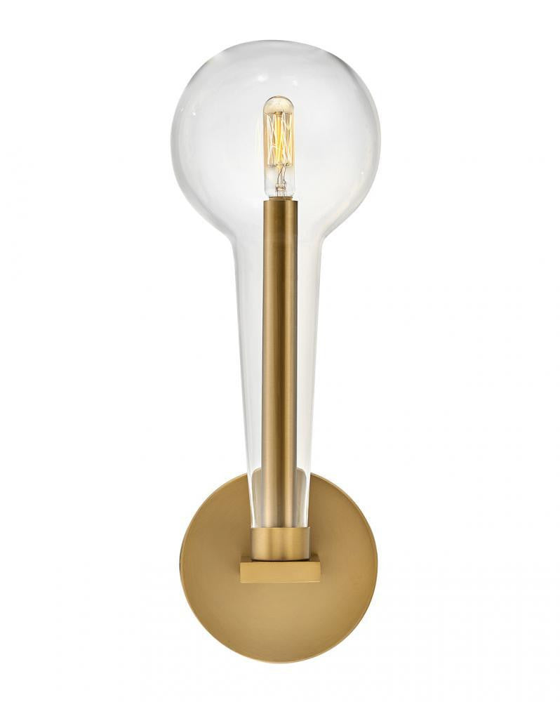Hinkley Alchemy Bathroom Wall Sconce, 1-Light, Light Brass, 15.75"H (30520LCB 9Q9H0)