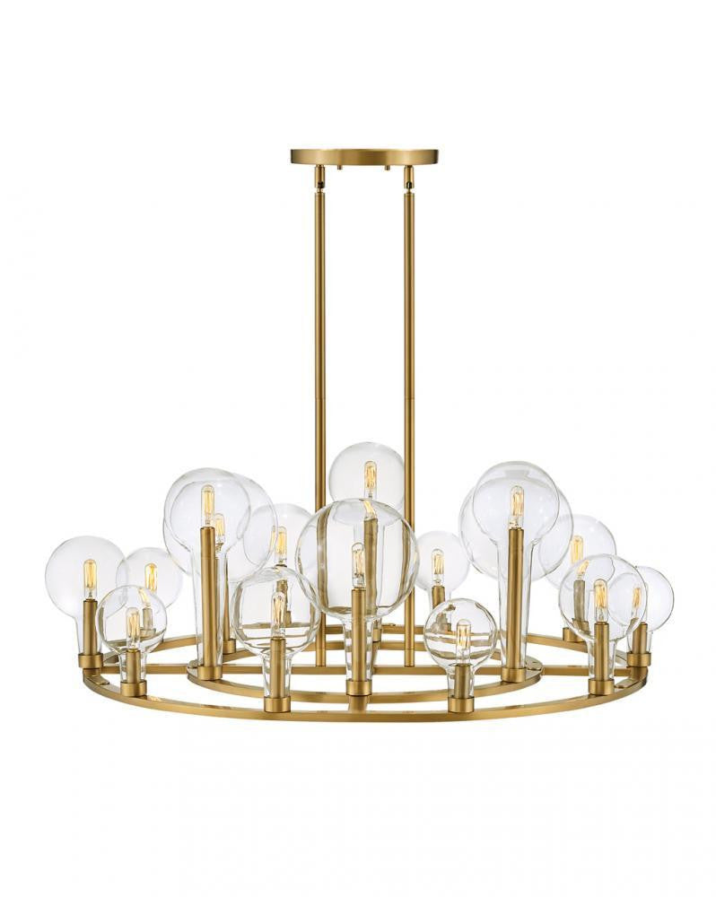 Hinkley Alchemy Up Chandelier Brass, Lacquered Brass