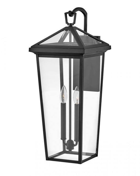 Hinkley Alford Place Medium Wall Mount Lantern Aluminum, Black, Museum Black