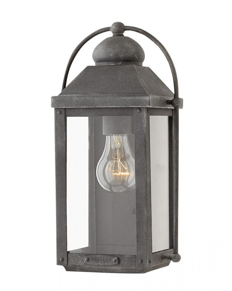 Hinkley Anchorage LED Outdoor Wall Mount Lantern Aluminum, Gray, Aged Zinc