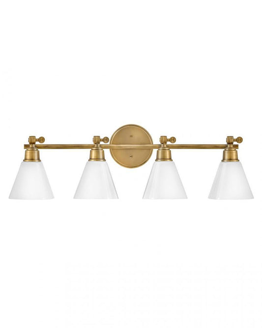 Hinkley Arti Bath Vanity Light Brass, Steel, Heritage Brass