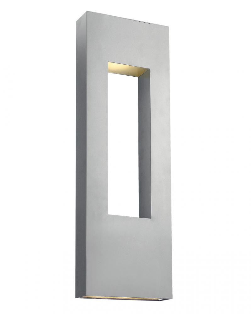Hinkley Atlantis LED Outdoor Wall Lantern Aluminum, Silver, Titanium