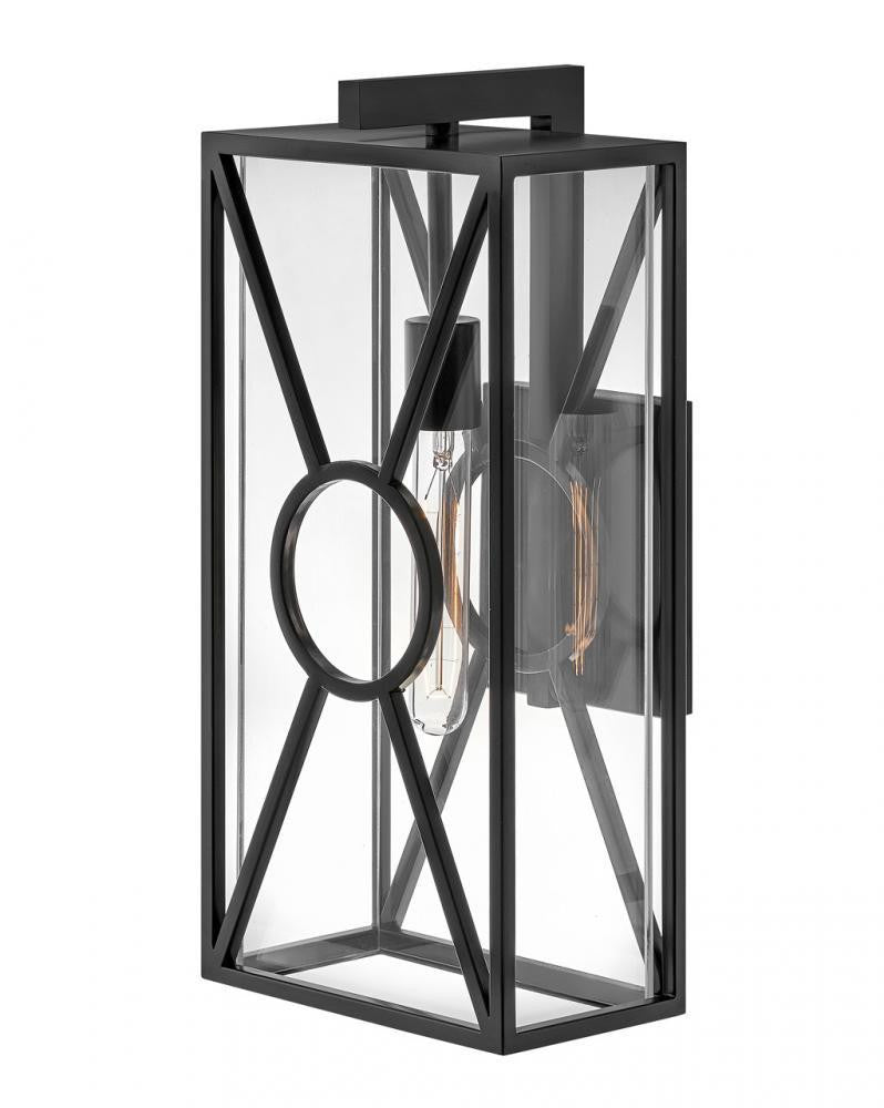 Hinkley Brixton Medium Wall Mount Lantern Black