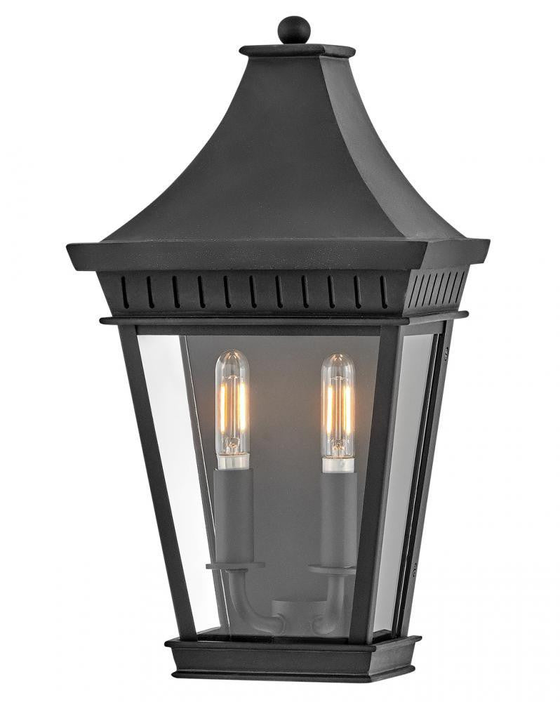 Hinkley Chapel Hill Medium Wall Mount Lantern Museum Black