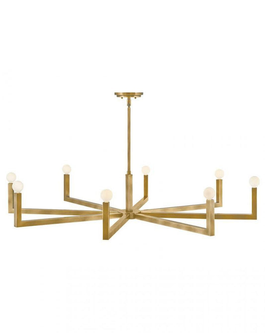 Hinkley Ezra Large Outdoor Single Tier Chandelier Heritage Brass