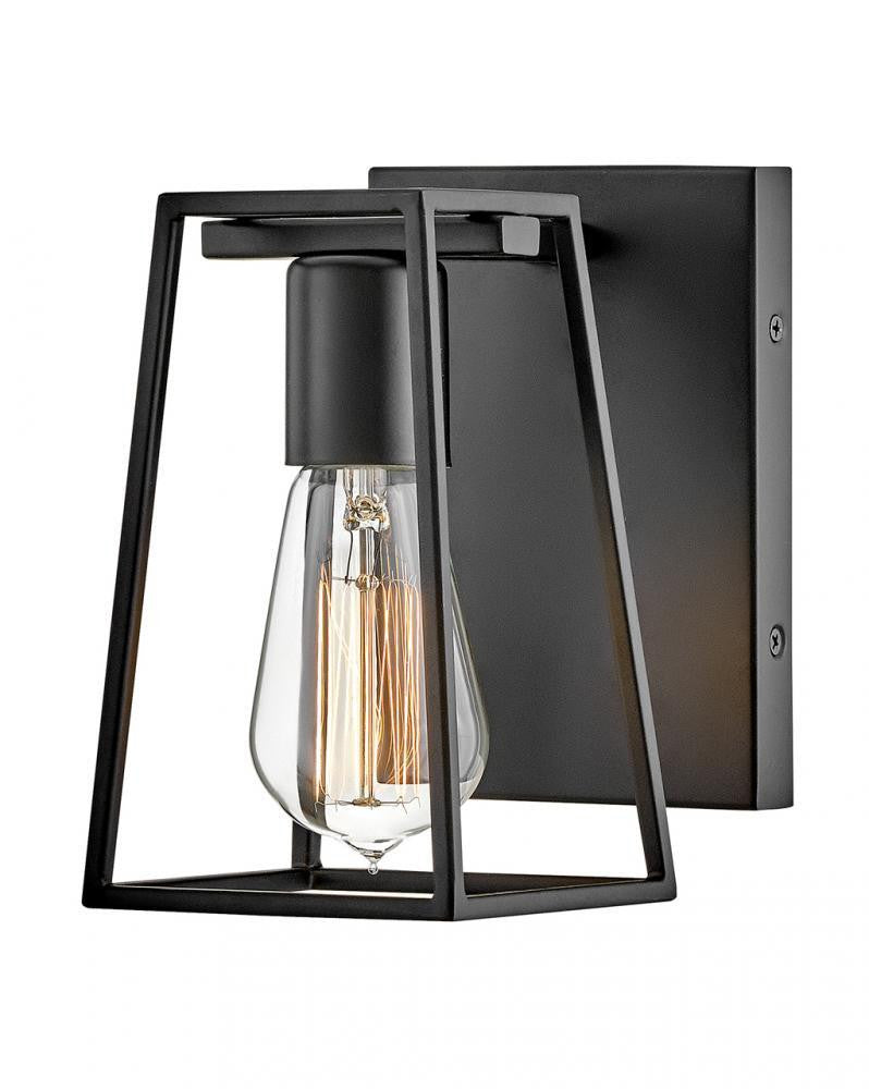 Hinkley Filmore Single Light Bath Wall Sconce Black