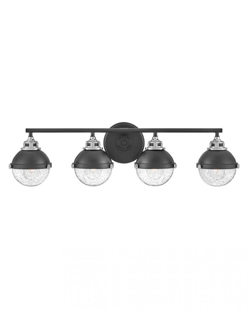 Hinkley Fletcher Bath Vanity Light Black, Steel