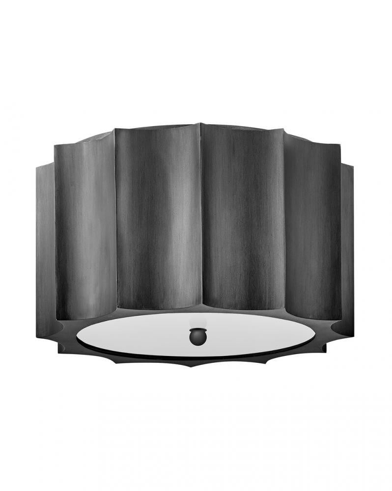 Hinkley Gia Medium Flush Mount Steel, Brushed Graphite