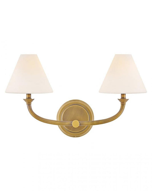 Hinkley Greta Small Two Light Vanity Heritage Brass