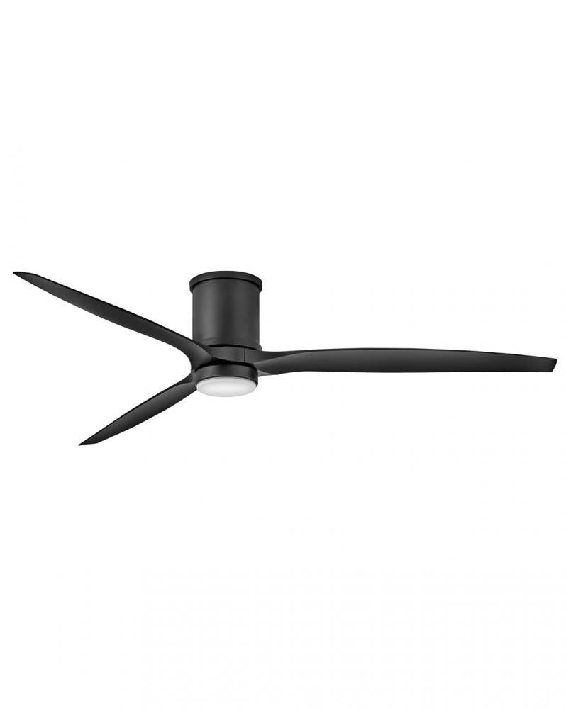 Hinkley Hover Flush Mount Ceiling Fan 3-Blade Black, Steel, Matte Black