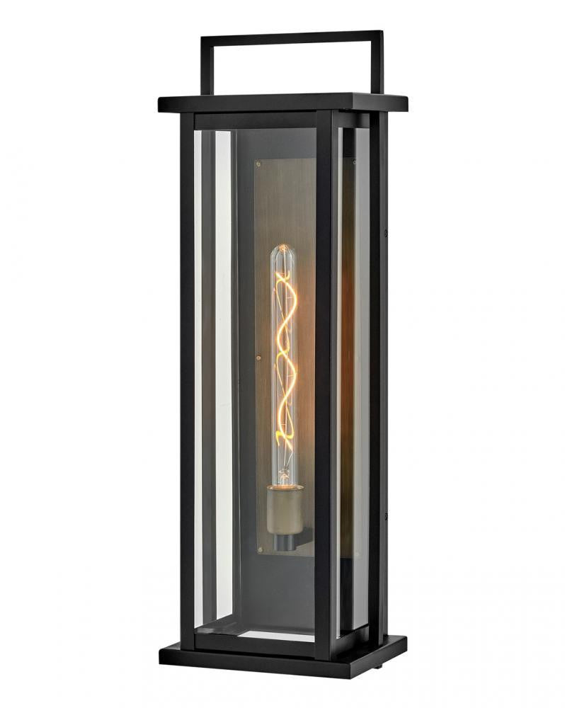 Hinkley Langston Large Tall Wall Mount Lantern Black