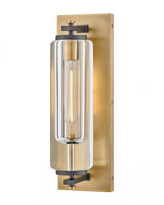 Hinkley Lourde Medium Wall Mount Lantern Heritage Brass