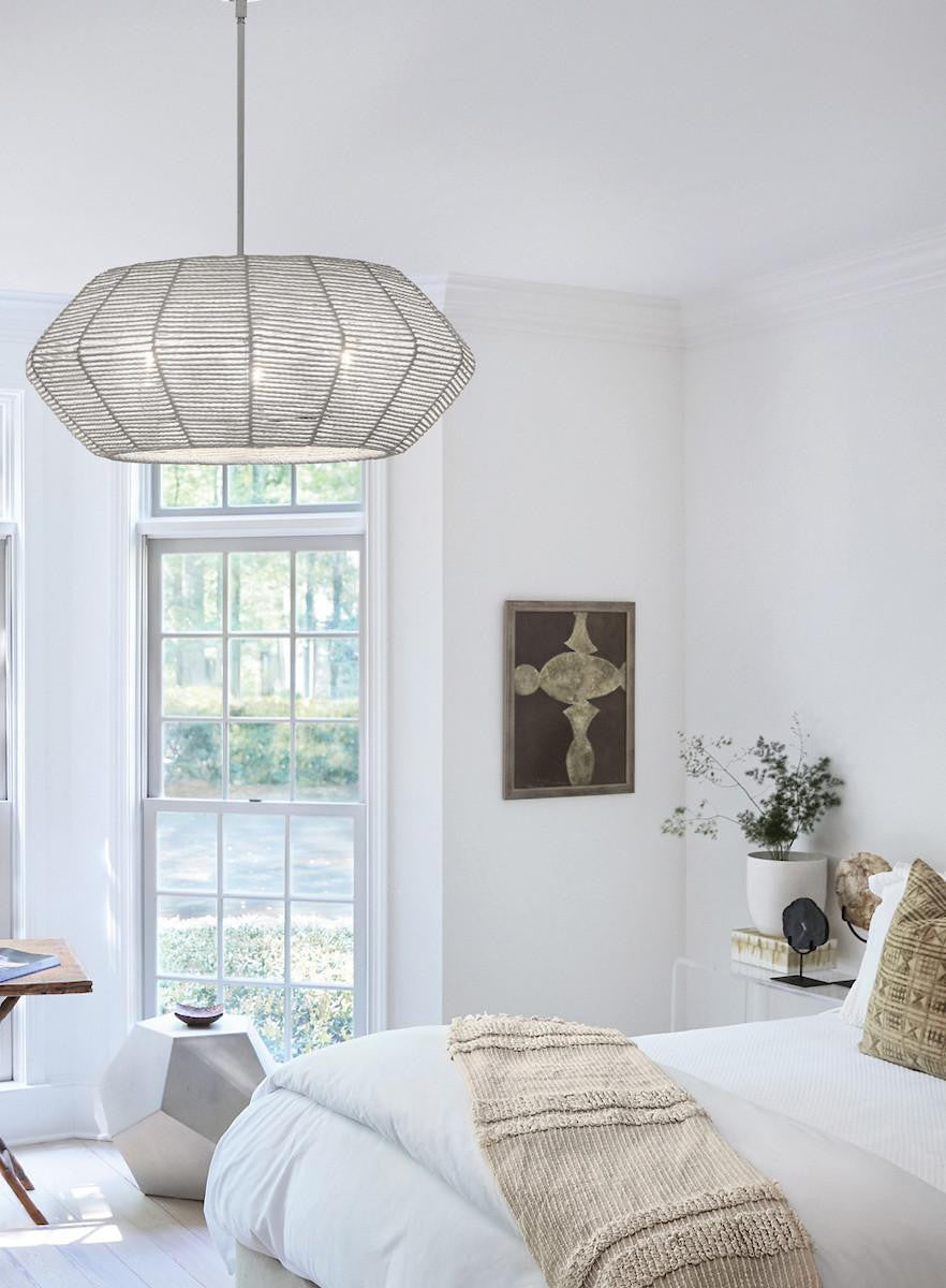 Hinkley Luca Drum Shade Chandelier, 3-Light, Chrome, 21.5"W (40383PCM 9Q9HY)