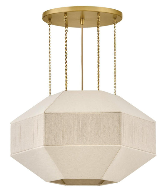 Hinkley Lyla Medium Convertible Chandelier Lacquered Brass 24.25"W x 14.5"H x 24.25"L