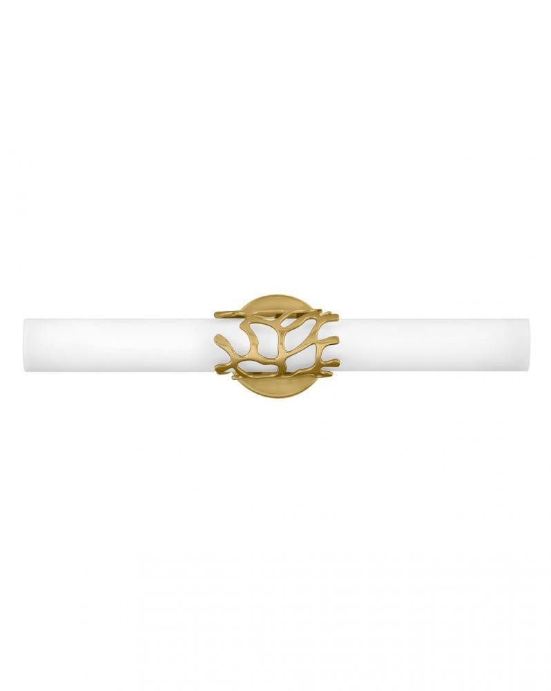 Hinkley Lyra Medium LED Vanity Light Aluminum, Lacquered Brass