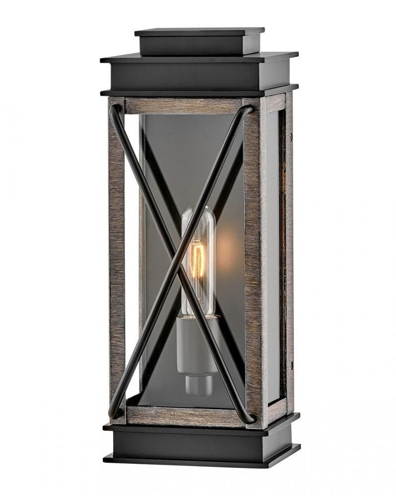 Hinkley Montecito Outdoor Wall Lantern Aluminum, Black