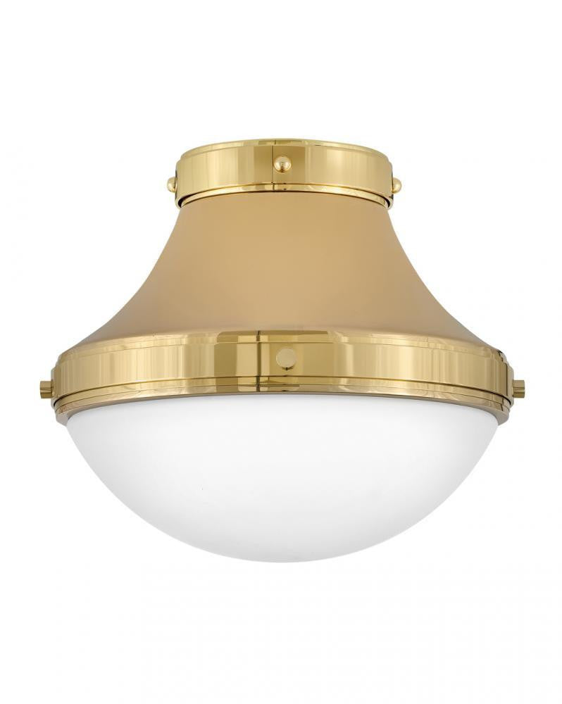 Hinkley Oliver Small Flush Mount Bright Brass