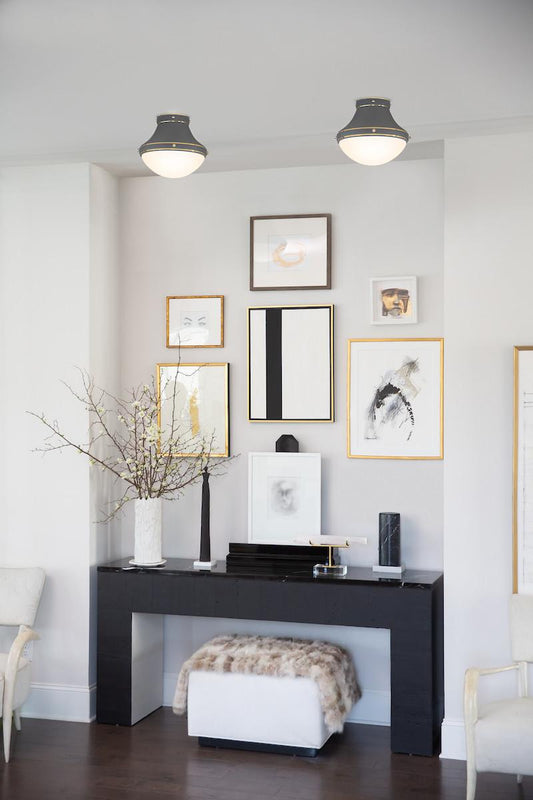 Hinkley Oliver Small Flush Mount Black