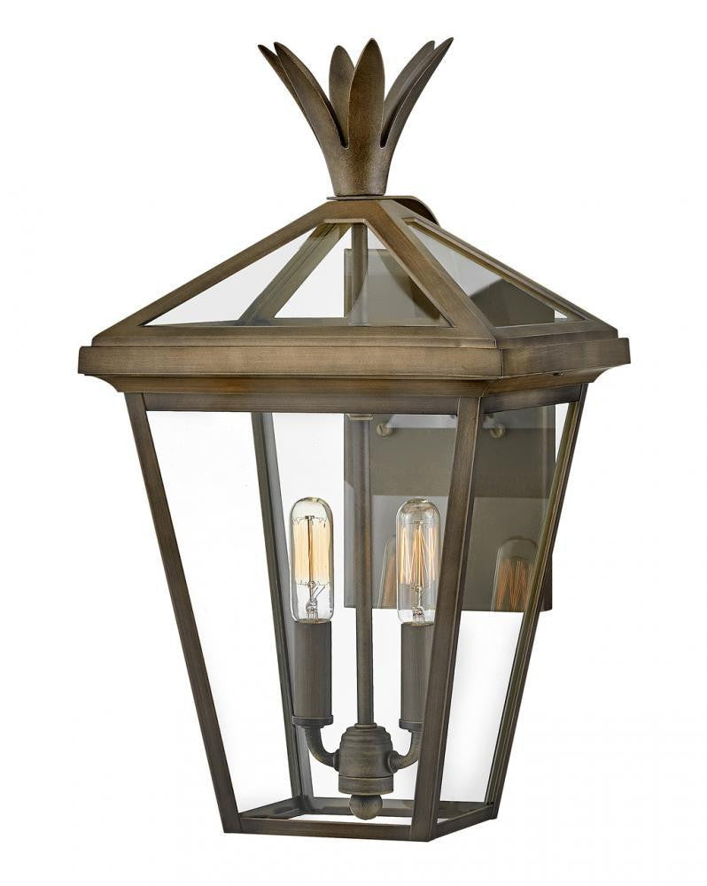 Hinkley Palma Medium Wall Mount Lantern Aluminum, Burnished Bronze