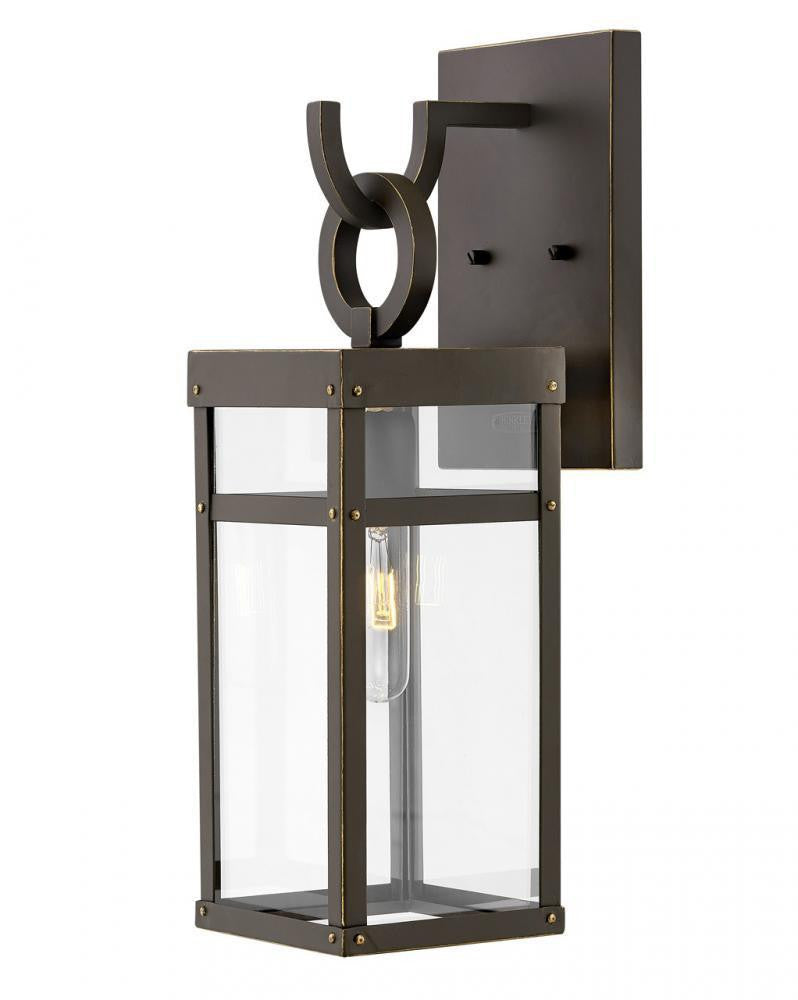 Hinkley Porter Outdoor Wall Lantern Aluminum, Black
