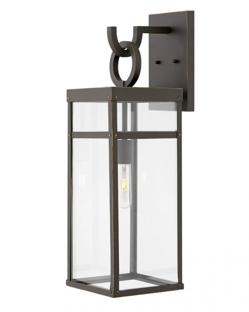 Hinkley Porter Outdoor Wall Lantern, LED, Dark Bronze, Light Bronze, 25"H (2805OZ-LL 9Q9FV)