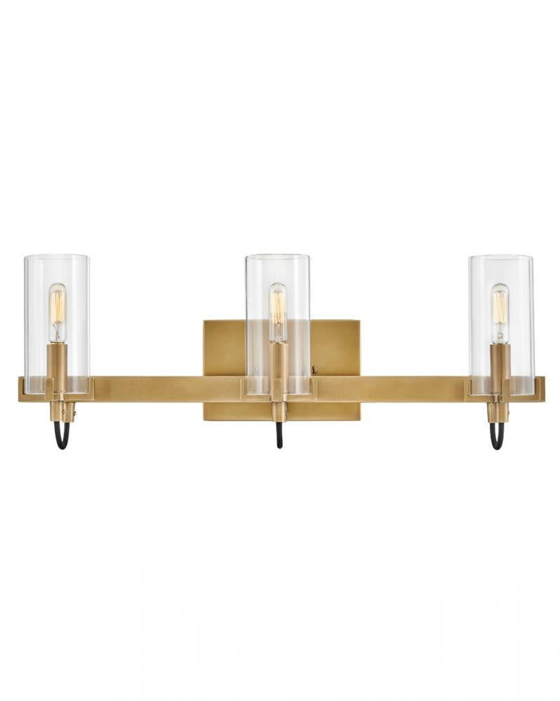 Hinkley Ryden Three Light Vanity Heritage Brass