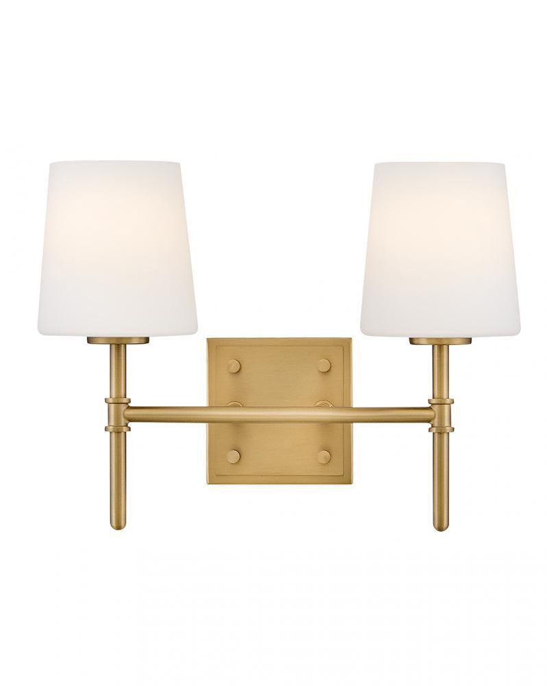Hinkley Saunders Small Two Light Vanity Lacquered Brass