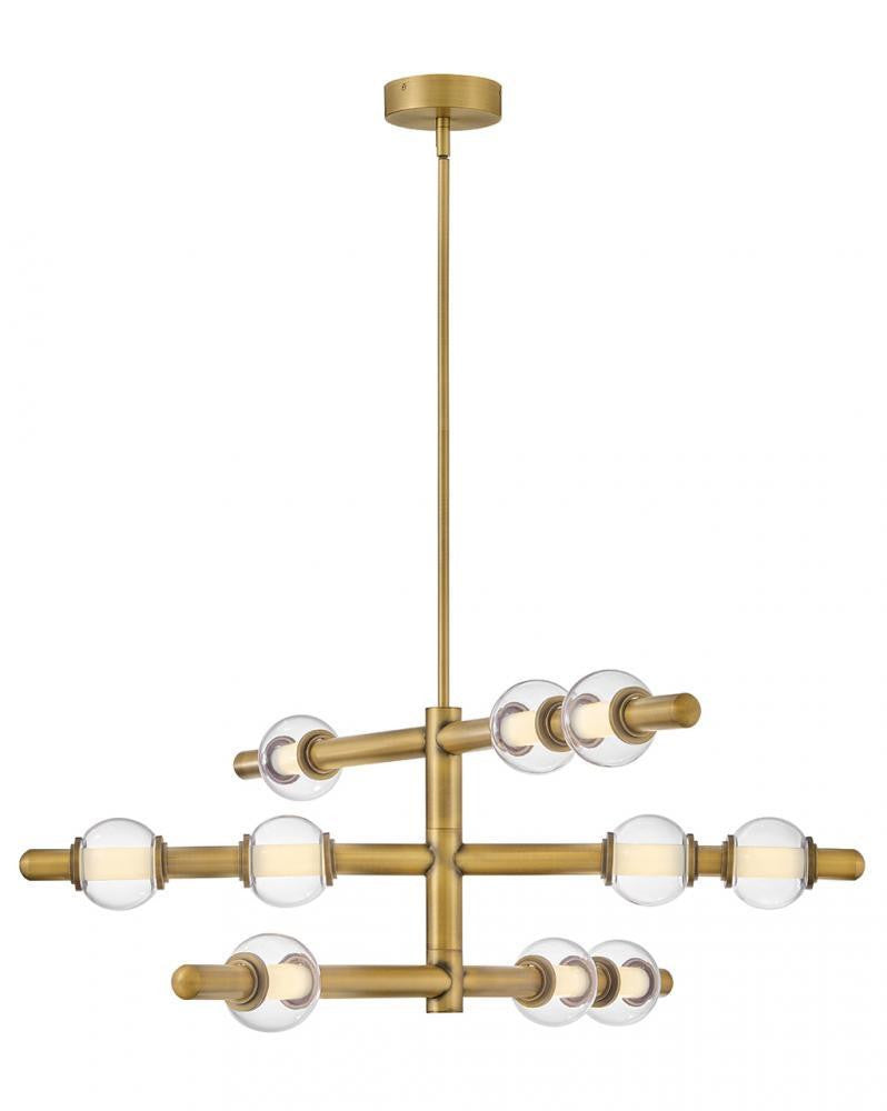 Hinkley Saxon Large Chandelier Lacquered Brass