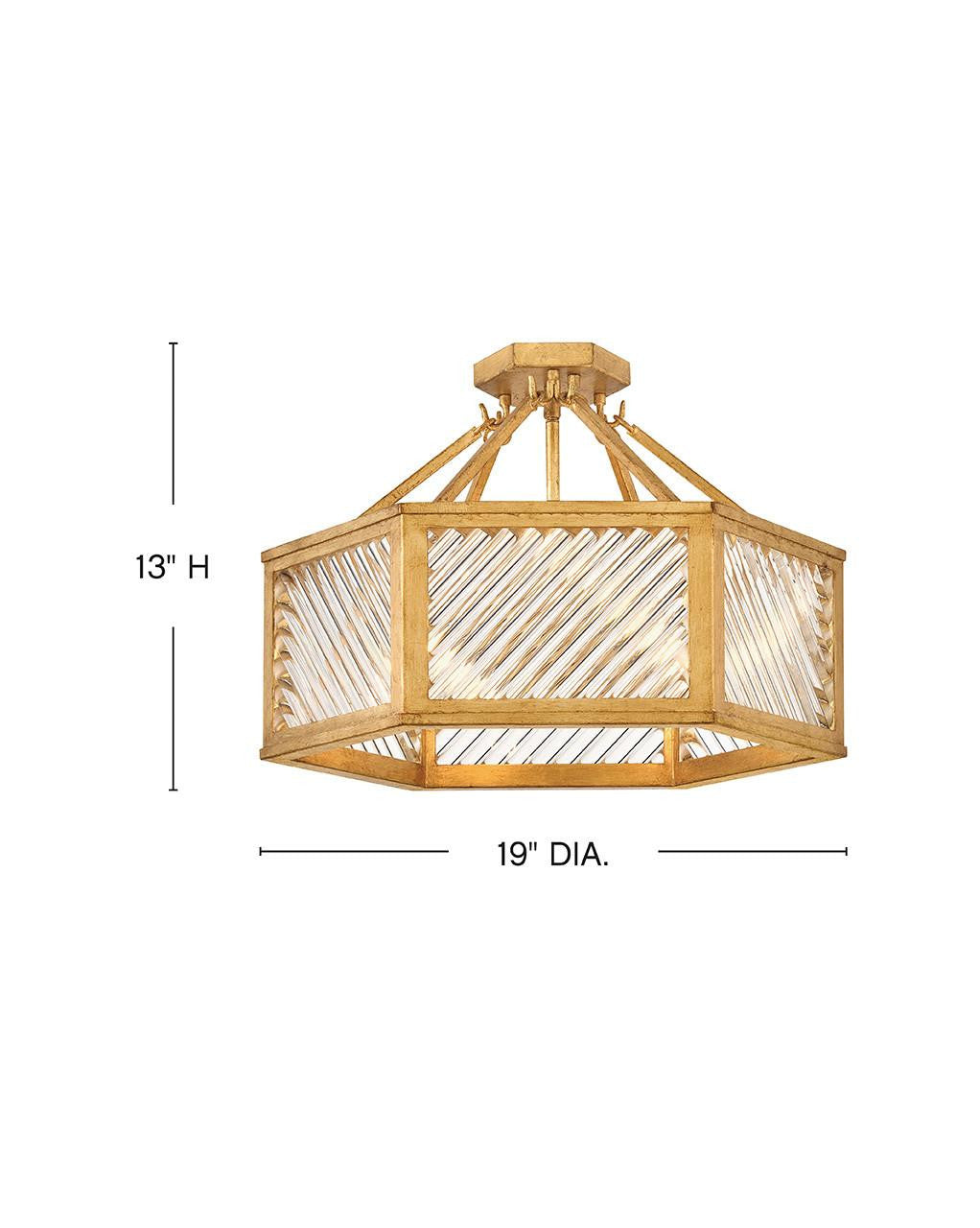 Hinkley Sura Medium Semi-Flush Mount