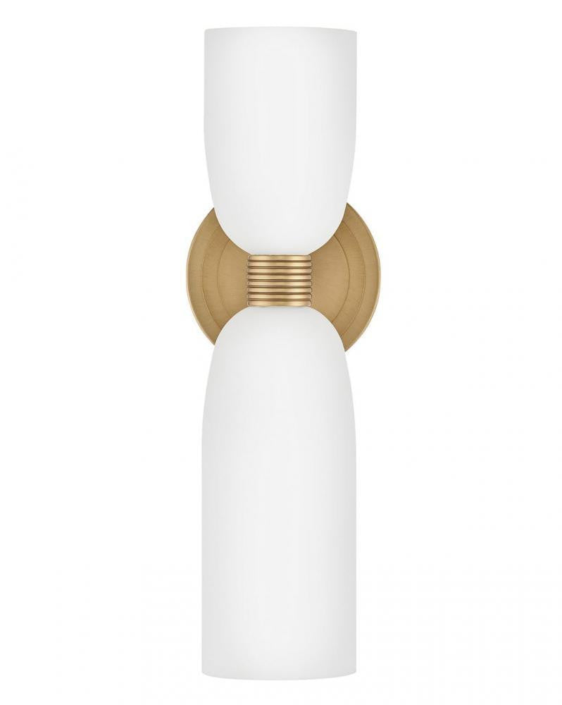 Hinkley Tallulah Medium Two Light Sconce Lacquered Brass