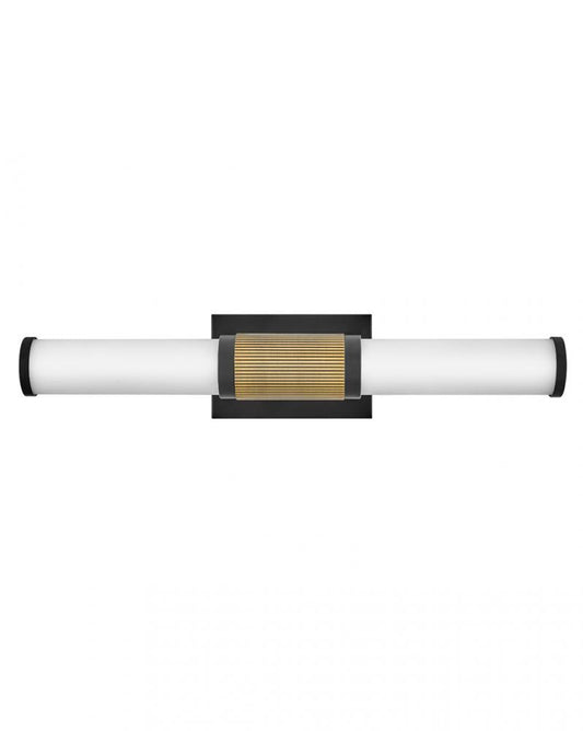 Hinkley Zevi Medium LED Vanity Black, Lacquered Brass