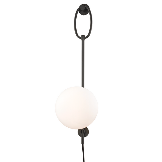 Mitzi by Hudson Valley Lighting Gina Wall Sconce with Plug Bronze, Black, Olde Bronze