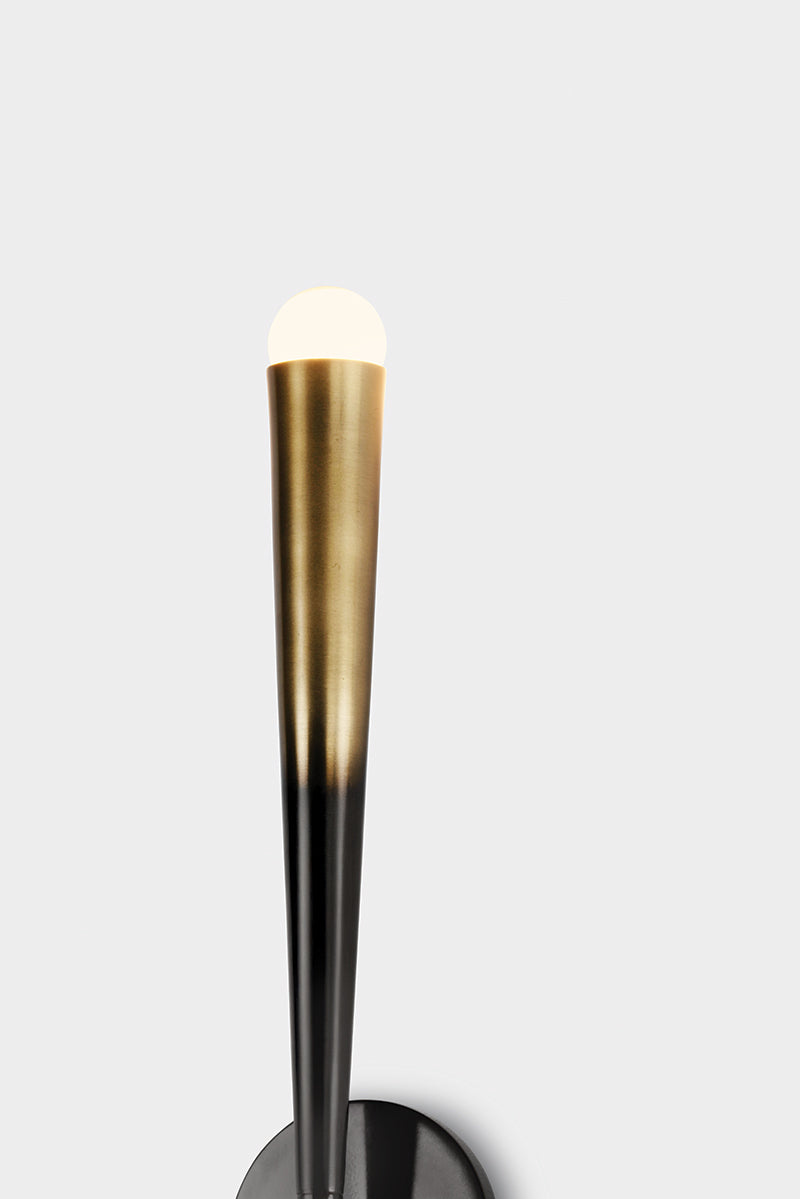Hudson Valley Adley Wall Sconce in Gradient Brass, room setting 3