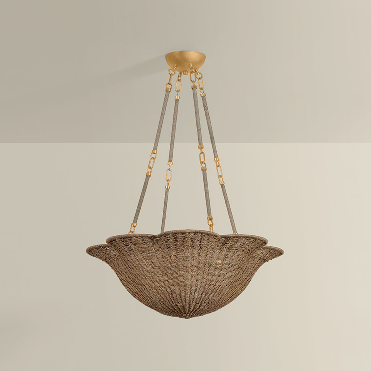 Hudson Valley Ardonia 4-Light Chandelier in Vintage Gold Leaf, alternate view 1