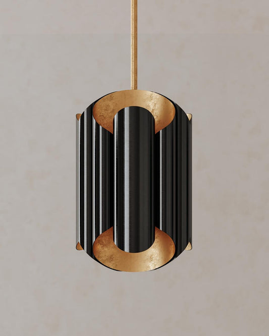 Hudson Valley Banks Pendant Gold Leaf, White
