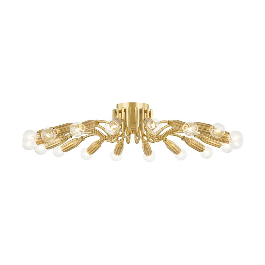 Hudson Valley Barney Semi Flush Mount Aged Brass
