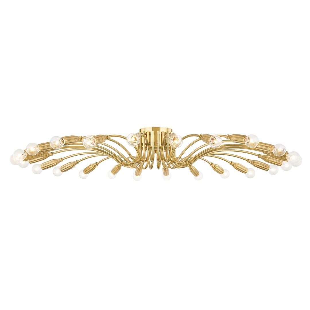 Hudson Valley Barney Semi Flush Mount Aged Brass