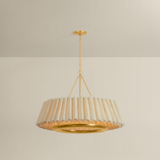 Hudson Valley Beechford 39.5" 6-Light Chandelier in Vintage Gold Leaf, alternate view 1