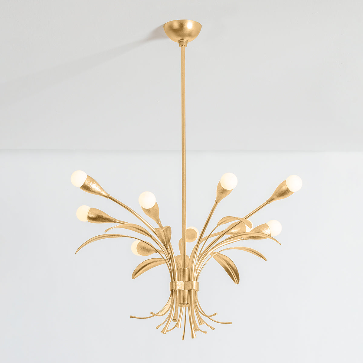 Hudson Valley Bilston 9-Light Chandelier in Vintage Gold Leaf, alternate view 1