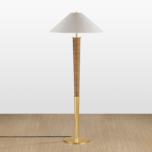 Hudson Valley Bohicket Floor Lamp in Aged Brass, alternate view 1
