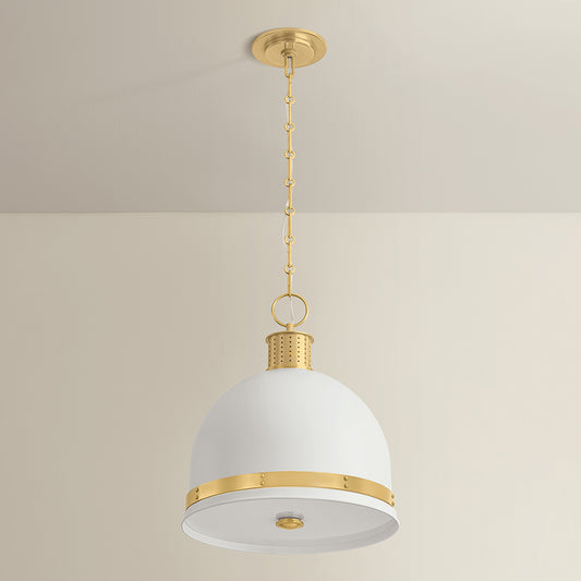 Hudson Valley Briscoe 2-Light Pendant in Aged Brass, alternate view 1
