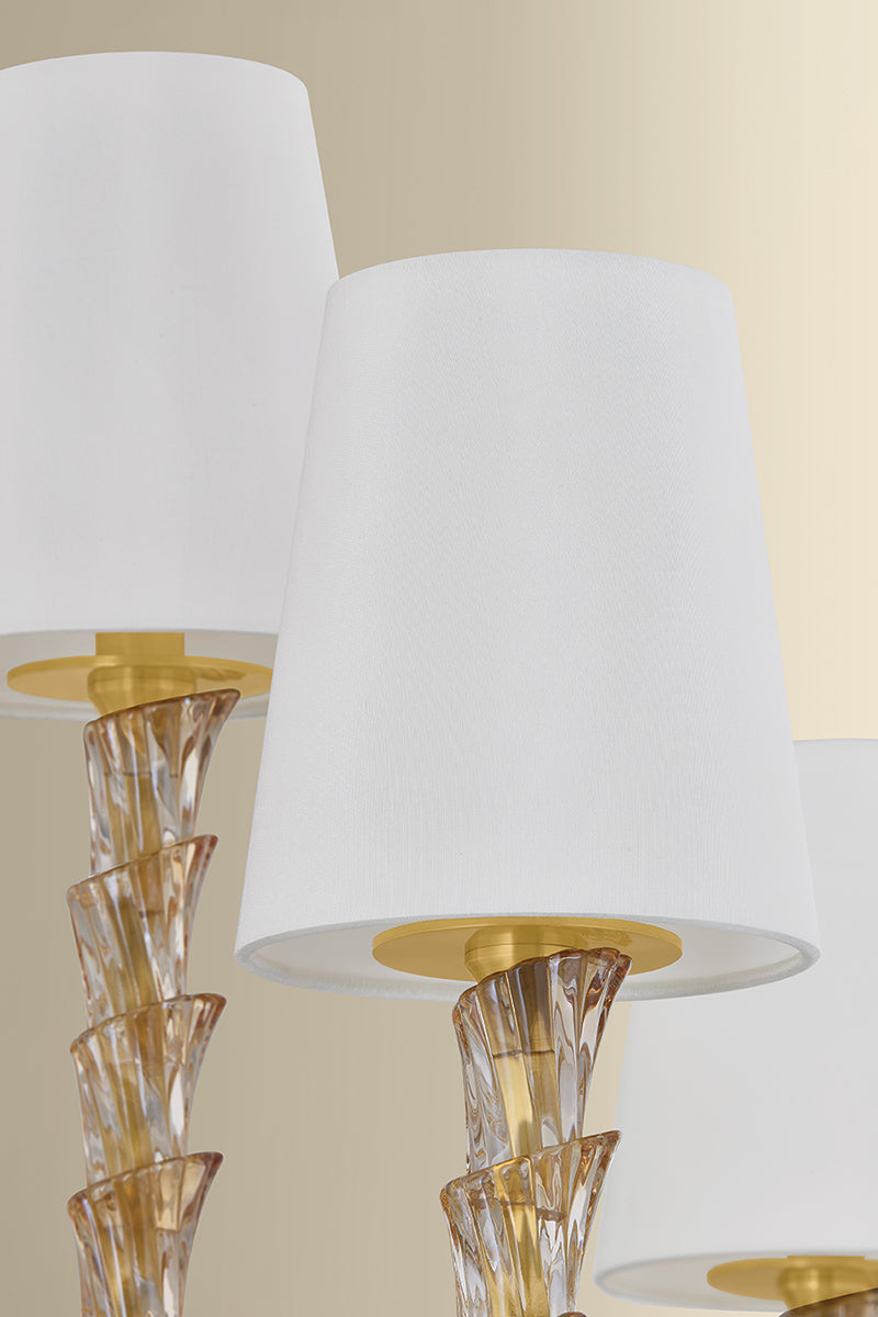 Hudson Valley Calumet 9-Light Chandelier in Aged Brass, room setting 4