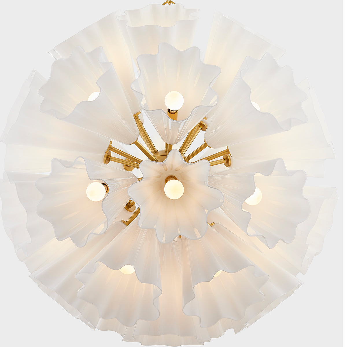 Hudson Valley Capri 33-Light Chandelier in Aged Brass, alternate view 2