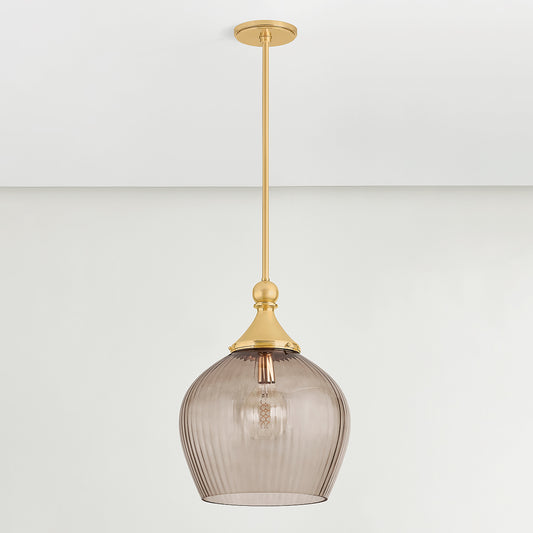 Hudson Valley Chatton 16.5" Pendant in Aged Brass, alternate view 1