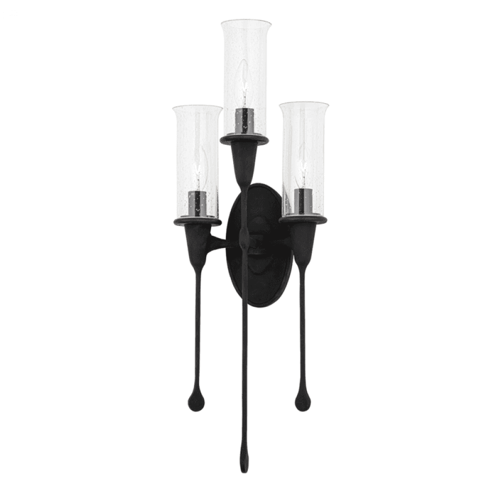 Hudson Valley Chisel Wall Sconce Black