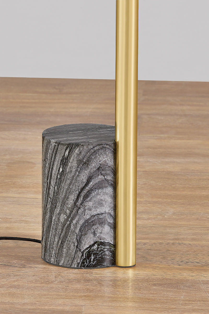 Hudson Valley Circleville Floor Lamp in Aged Brass, room setting 2