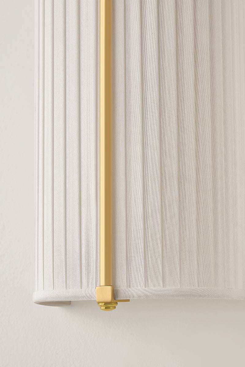 Hudson Valley Cornell 6.5" 2-Light Wall Sconce in Aged Brass, room setting 3